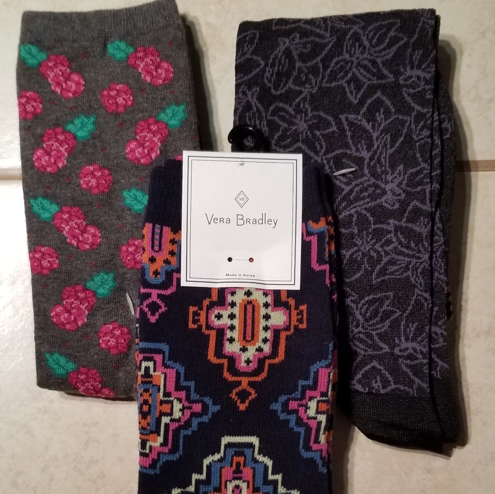 Vera Bradley Socks 3 pair